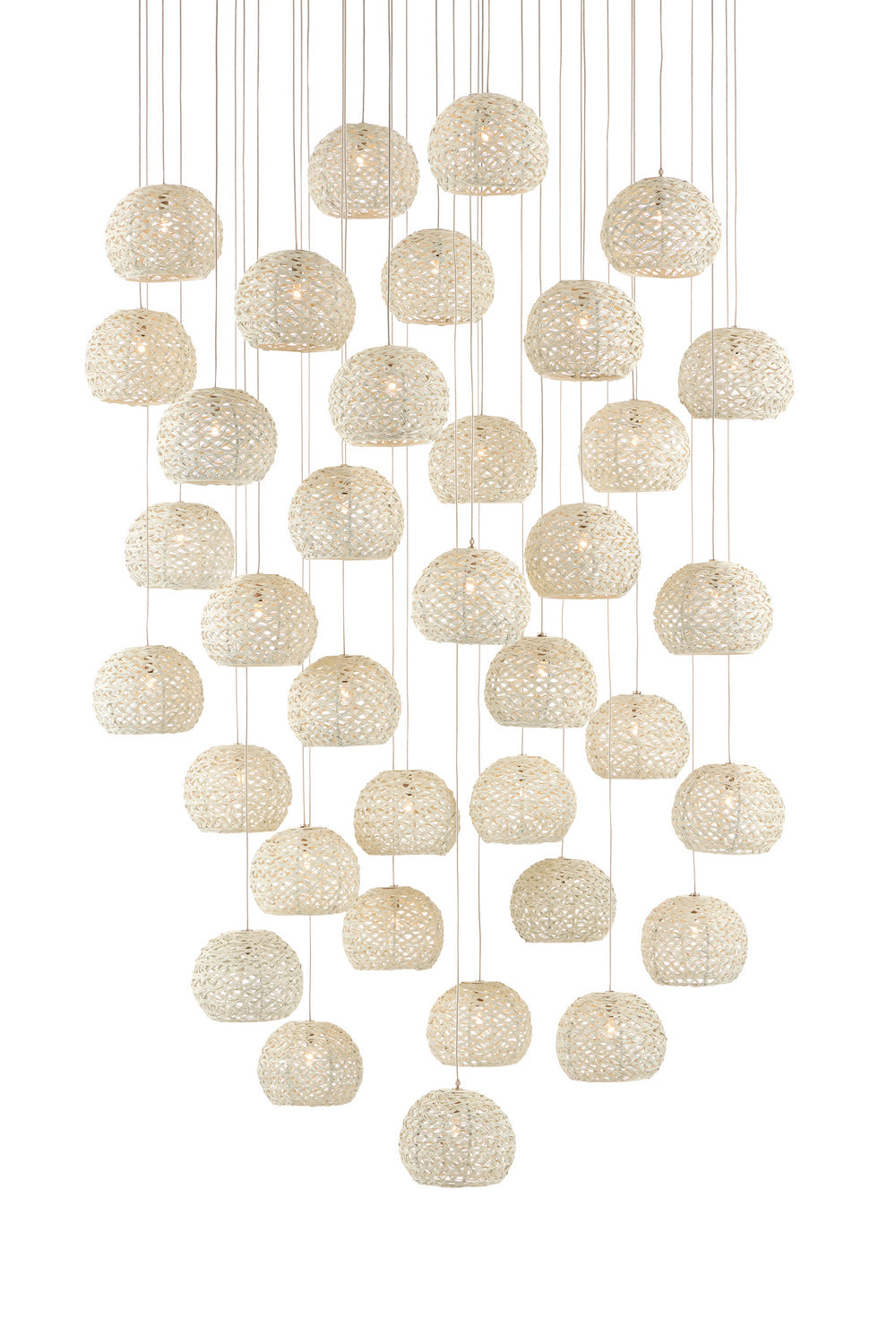 Currey and Company 36 Light Pendant from the Piero Collection collection in Sugar White finish