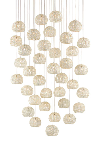 Currey and Company 36 Light Pendant from the Piero Collection collection in Sugar White finish