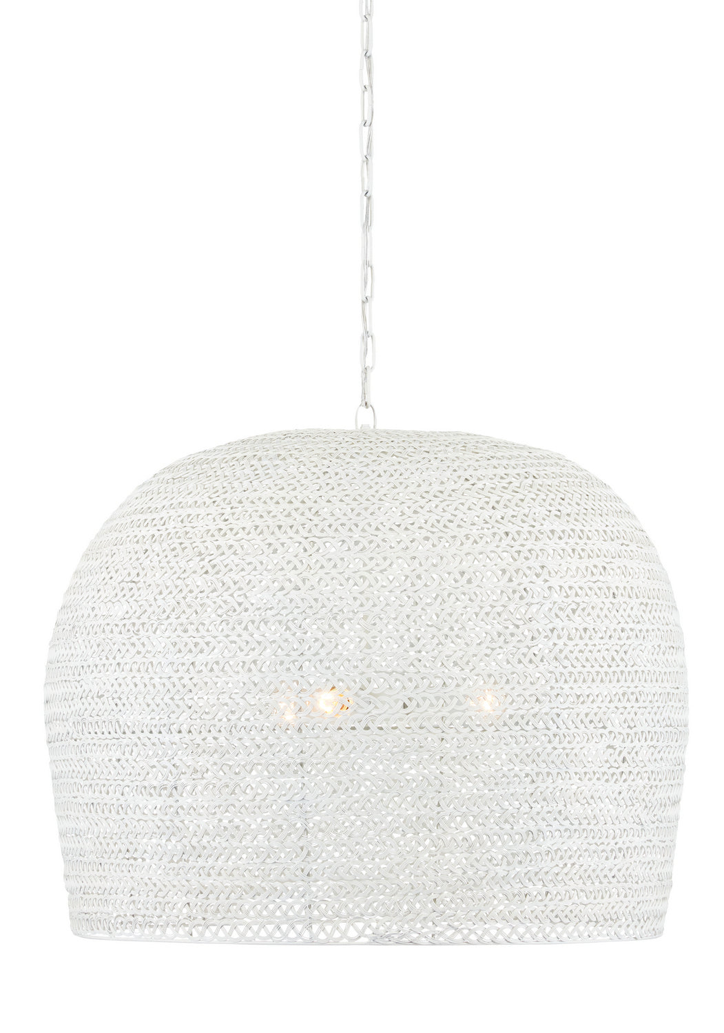Currey and Company Three Light Chandelier from the Piero Collection collection in White finish