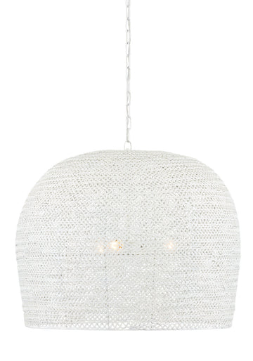 Currey and Company Three Light Chandelier from the Piero Collection collection in White finish