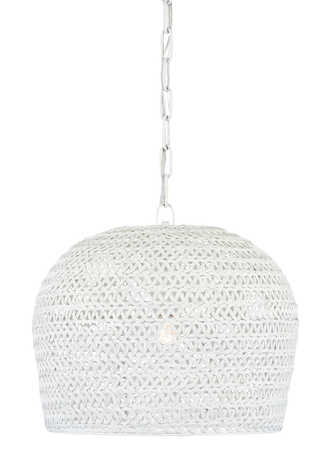 Currey and Company One Light Chandelier from the Piero Collection collection in White finish