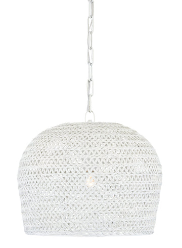 Currey and Company One Light Chandelier from the Piero Collection collection in White finish