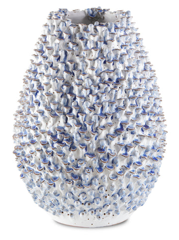 Currey and Company Vase from the Milione Collection collection in Blue/White finish