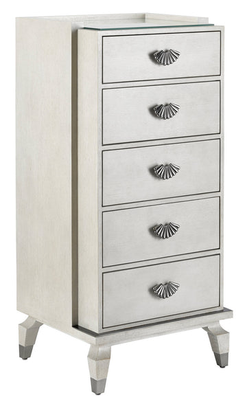 Currey and Company Chest from the Serena collection in Gray Salt/Pewter finish