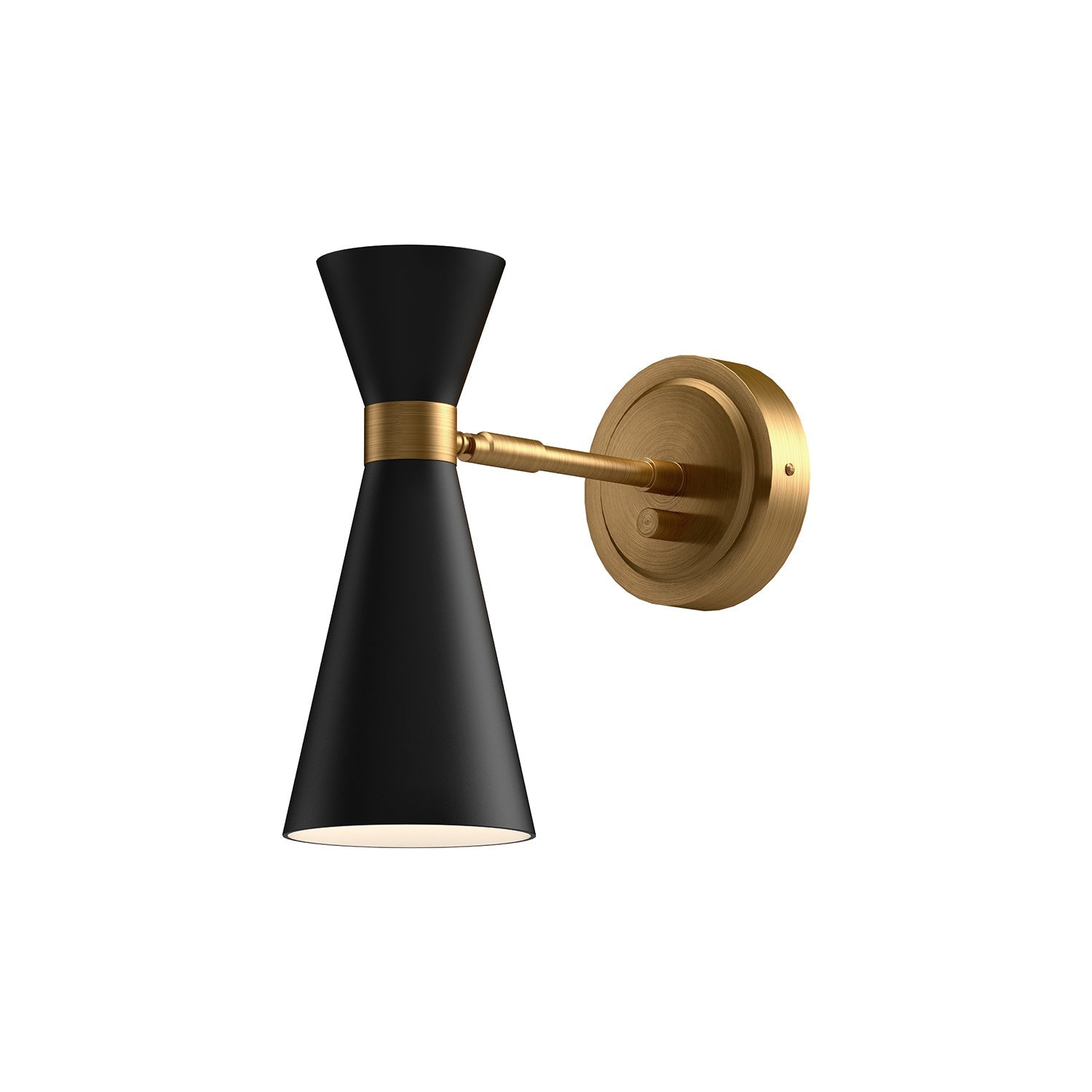 Alora One Light Vanity from the Blake collection in Aged Gold/Matte Black finish