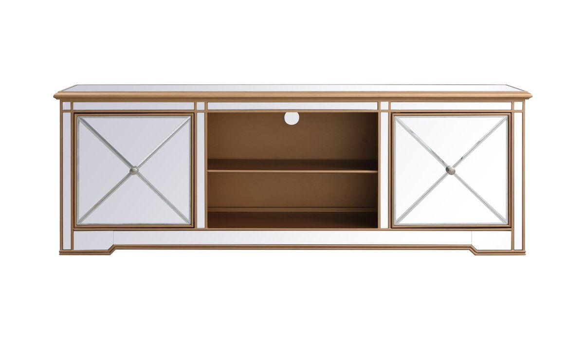 Elegant Lighting TV Stand from the Modern collection in Antique Gold finish