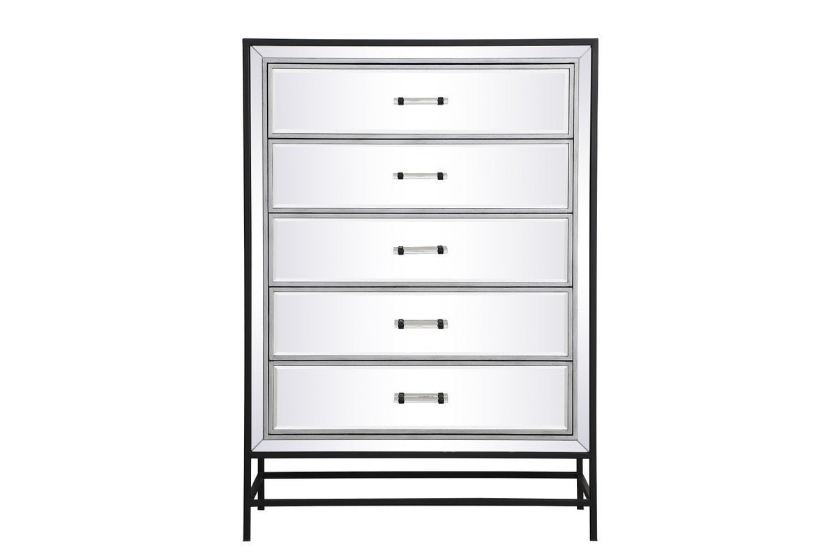 Elegant Lighting Chest from the Beau collection in Black finish