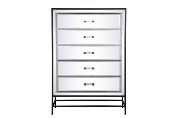 Elegant Lighting Chest from the Beau collection in Black finish