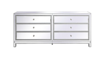 Elegant Lighting Chest from the Reflexion collection in Antique Silver finish