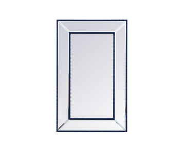 Elegant Lighting Mirror from the Iris collection in Blue finish