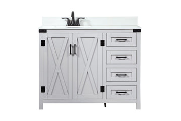 Elegant Lighting Single Bathroom Vanity from the Grant collection in Grey finish