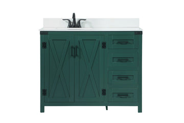 Elegant Lighting Single Bathroom Vanity from the Grant collection in Green finish
