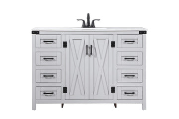 Elegant Lighting Single Bathroom Vanity from the Grant collection in Grey finish