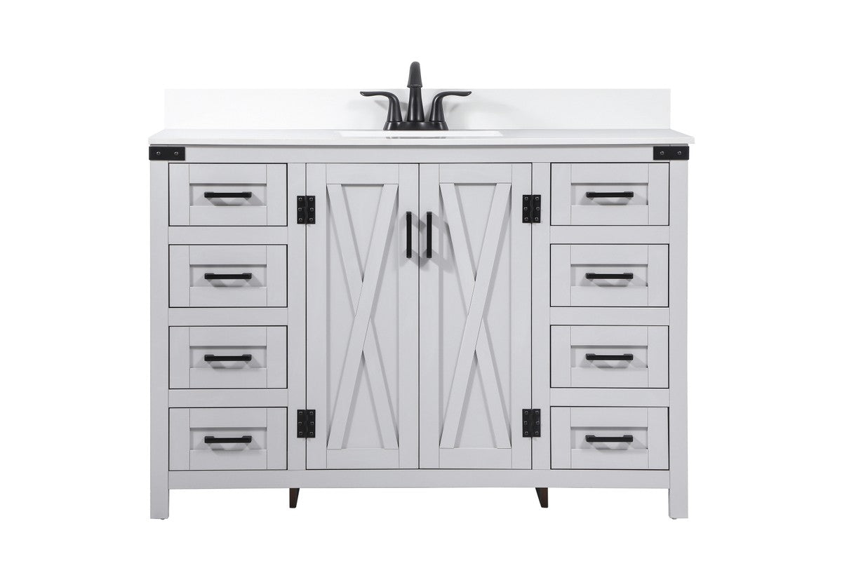 Elegant Lighting Single Bathroom Vanity from the Grant collection in Grey finish
