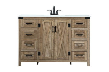 Elegant Lighting Single Bathroom Vanity from the Grant collection in Natural Oak finish