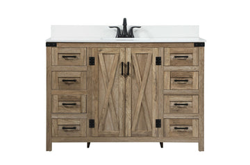 Elegant Lighting Single Bathroom Vanity from the Grant collection in Natural Oak finish