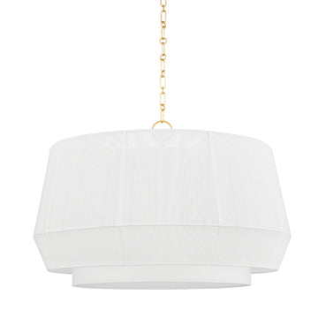 Hudson Valley Four Light Pendant from the Debi collection in Aged Brass finish