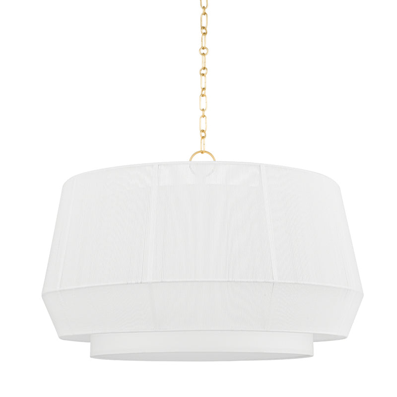Hudson Valley Four Light Pendant from the Debi collection in Aged Brass finish