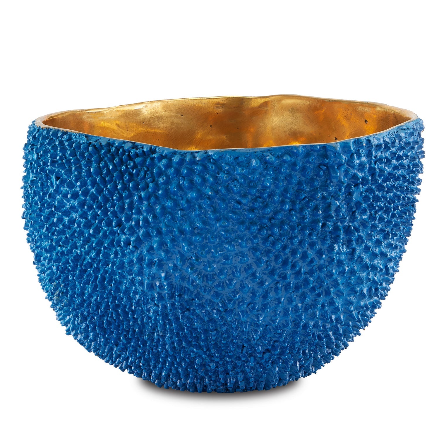 Currey and Company Vase from the Jackfruit collection in Blue/Gold finish