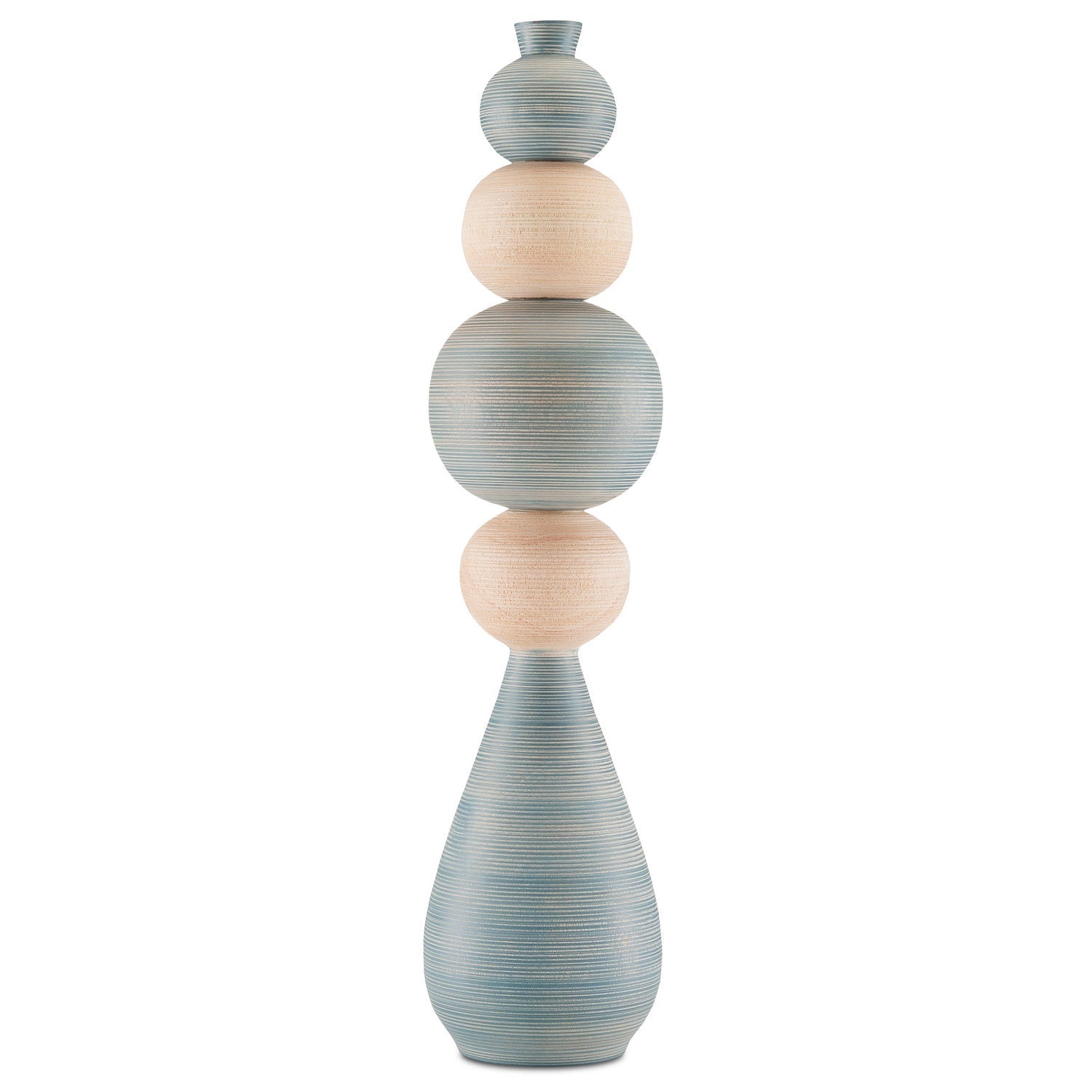 Currey and Company Vase in Blue/Natural finish