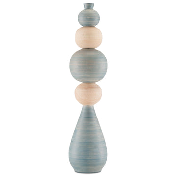 Currey and Company Vase in Blue/Natural finish