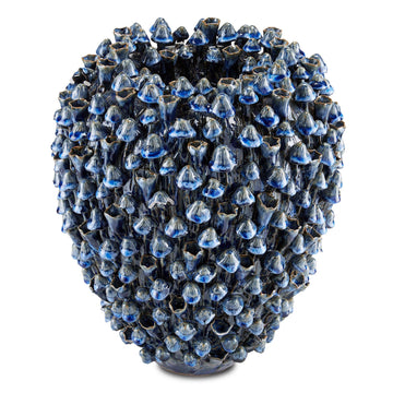 Currey and Company Vase from the Manitapi Collection collection in Blue finish