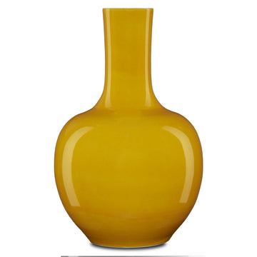 Currey and Company Vase from the Imperial Collection collection in Yellow finish