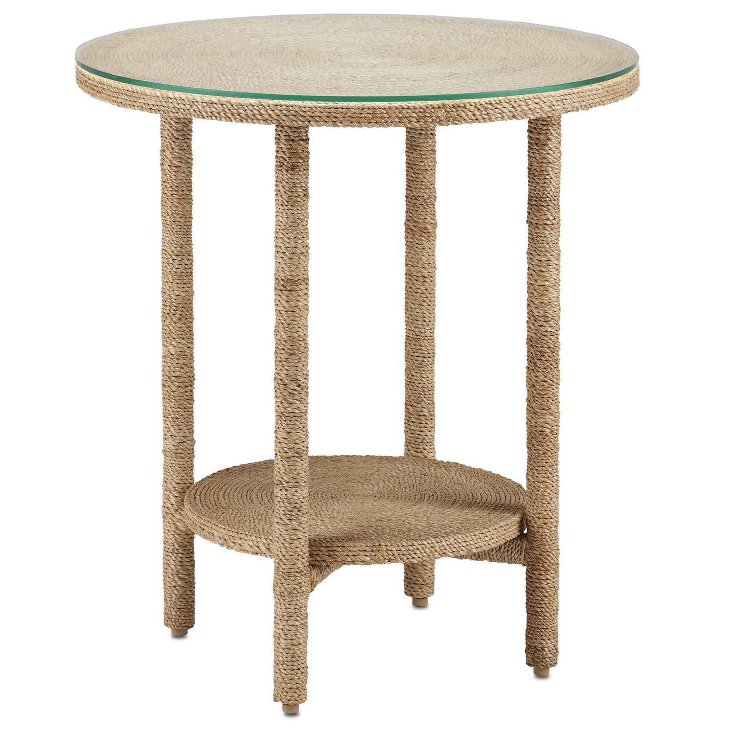 Currey and Company Accent Table from the Limay Collection collection in Natural Rope finish