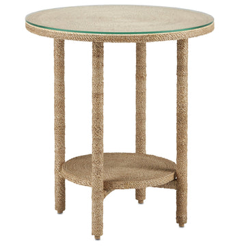 Currey and Company Accent Table from the Limay Collection collection in Natural Rope finish