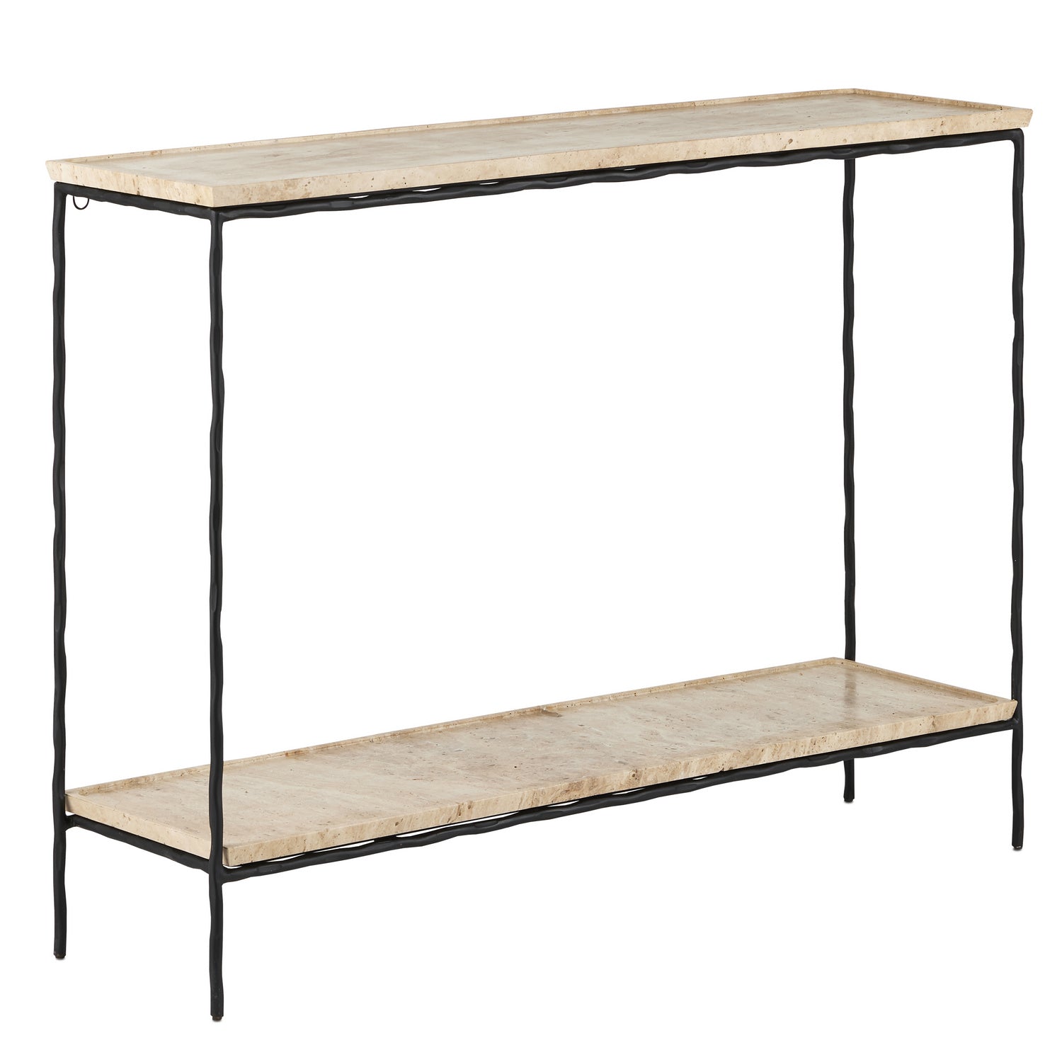 Currey and Company Console Table from the Boyles Collection collection in Natural/Black finish