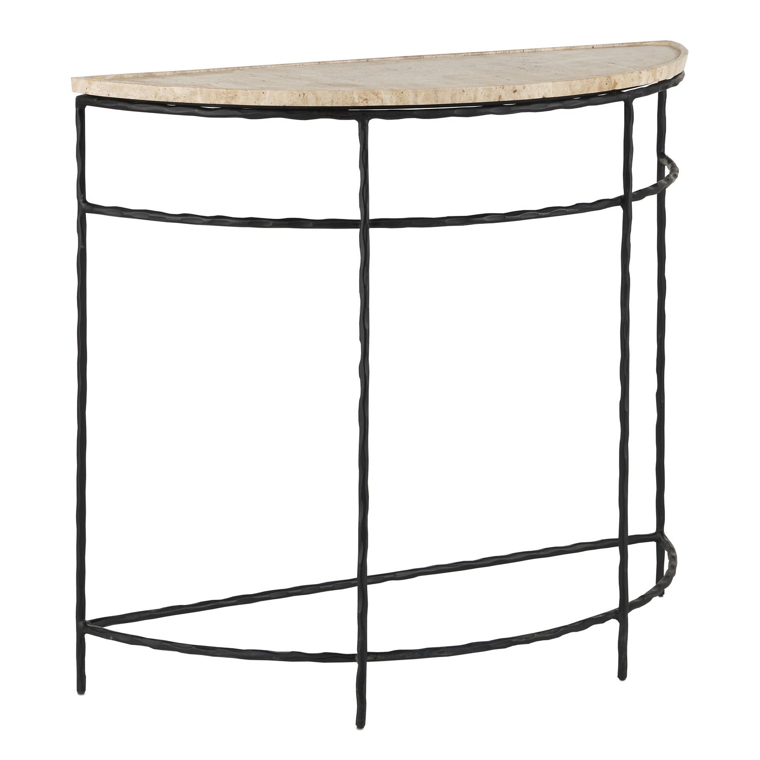 Currey and Company Demi-Lune from the Boyles Collection collection in Natural/Black finish