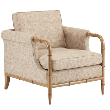 Currey and Company Chair from the Merle Collection collection in Weathered Walnut finish