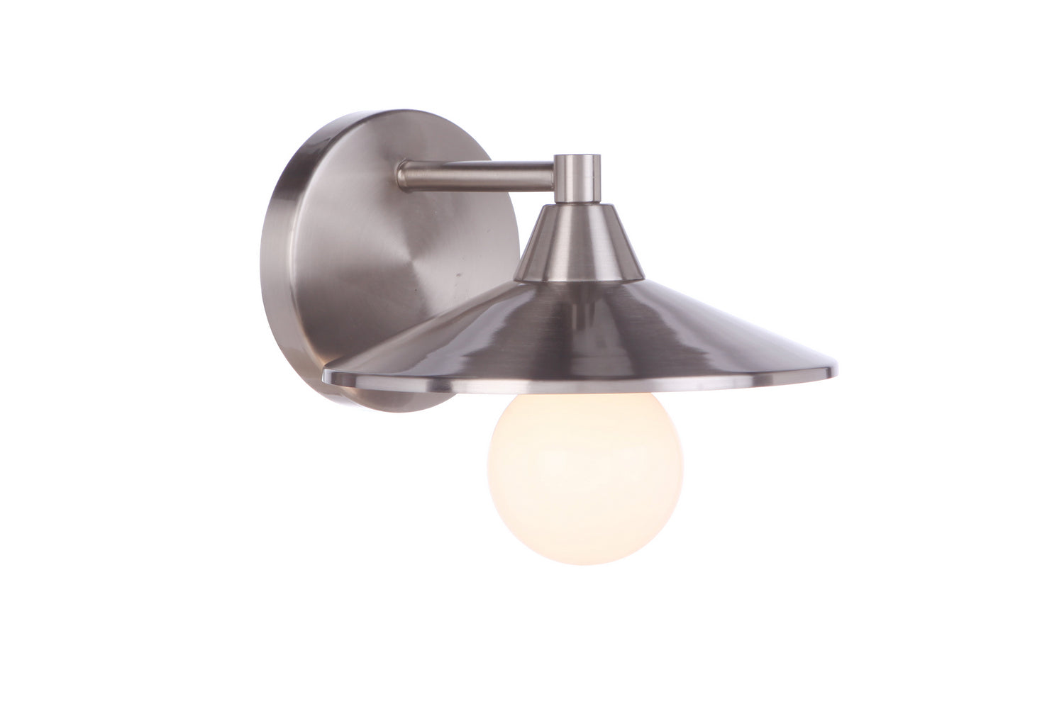 Craftmade One Light Wall Sconce from the Isaac collection in Brushed Polished Nickel finish