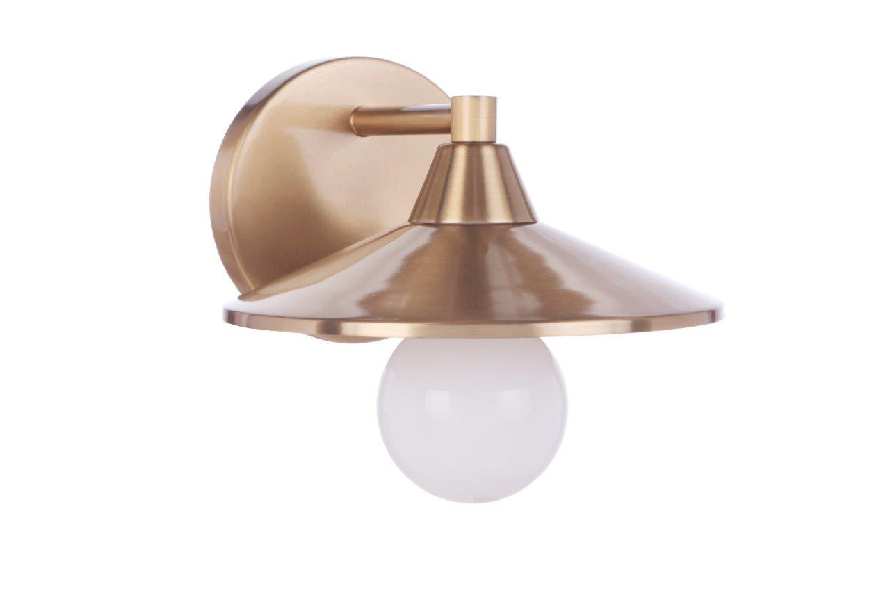 Craftmade One Light Wall Sconce from the Isaac collection in Satin Brass finish