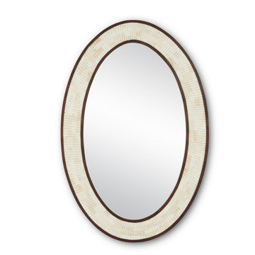 Currey and Company Mirror in Natural/Dark Walnut/Mirror finish