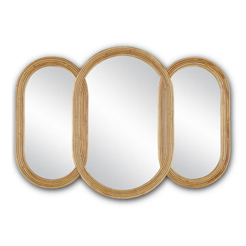 Currey and Company Mirror in Arurog/Khaki/Mirror finish