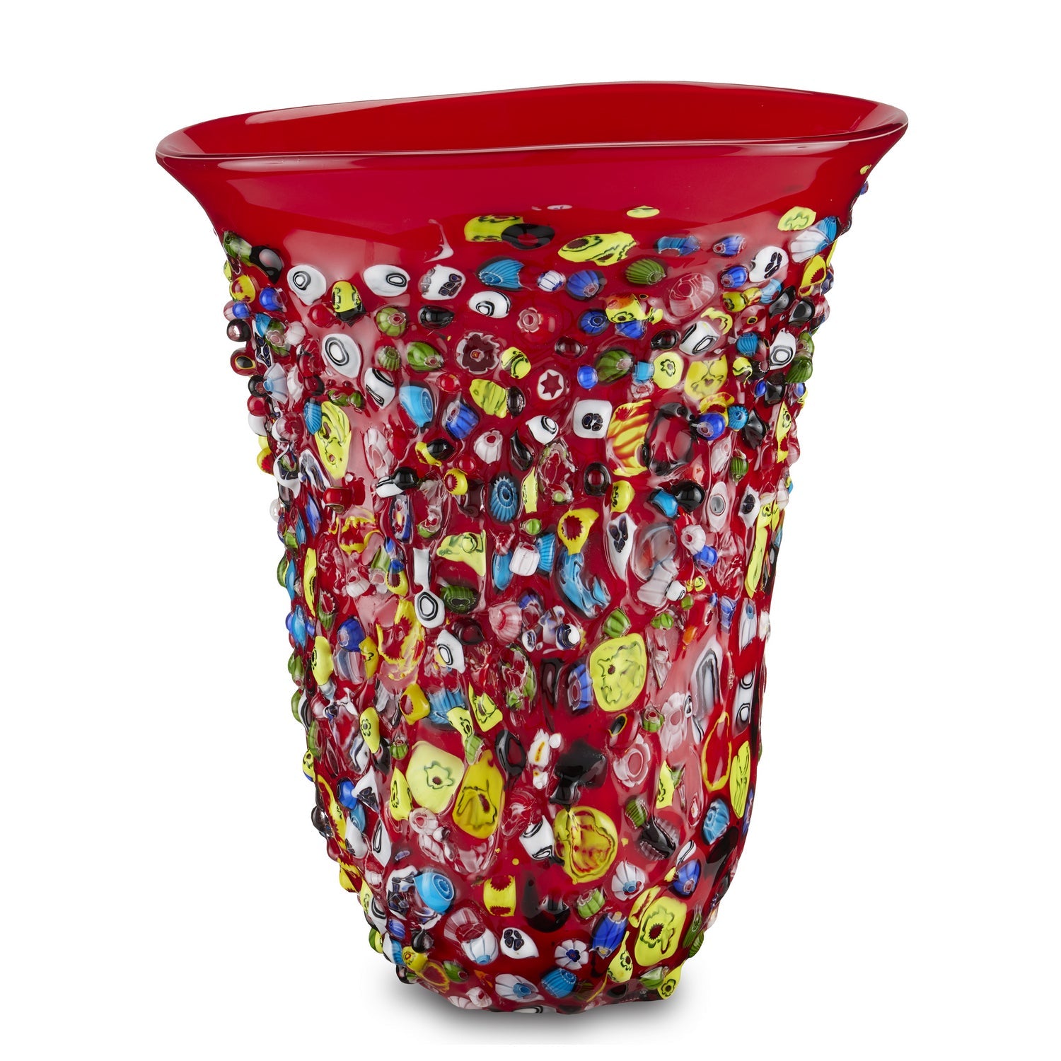 Currey and Company Vase from the Rosso collection in Red/Multicolor finish