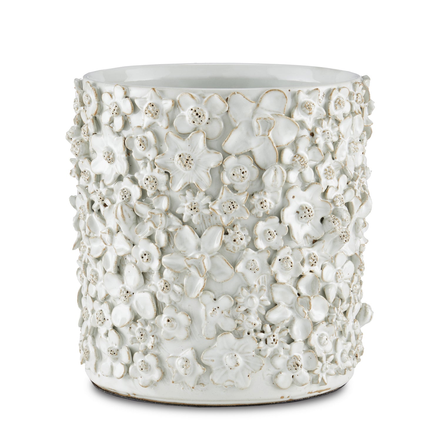 Currey and Company Cachepot from the Jessamine Collection collection in White finish