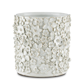 Currey and Company Cachepot from the Jessamine Collection collection in White finish