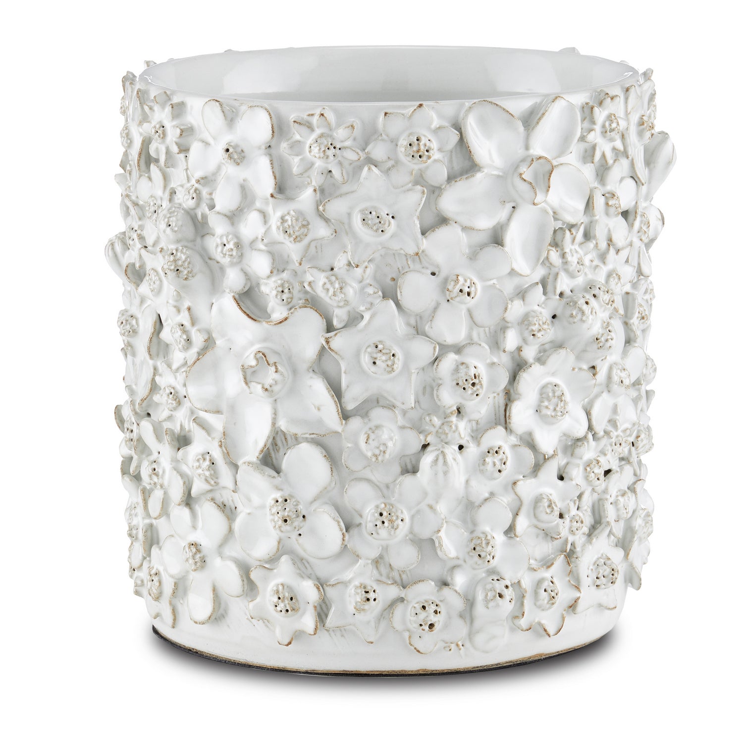 Currey and Company Cachepot from the Jessamine Collection collection in White finish