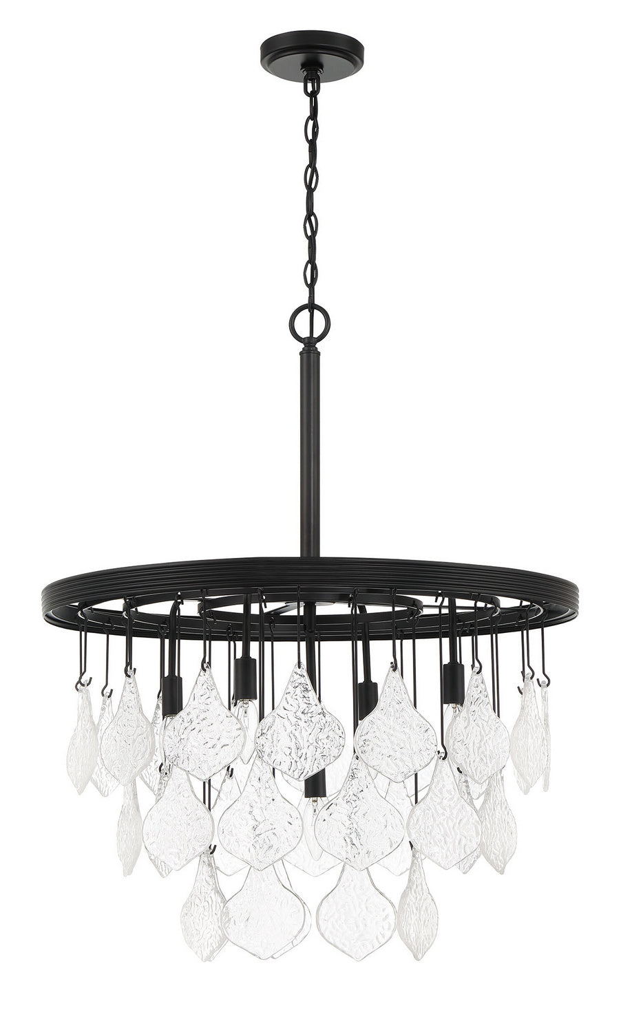 Craftmade Five Light Pendant from the Vesi collection in Flat Black finish