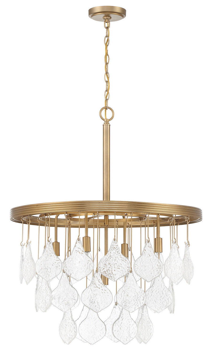 Craftmade Five Light Pendant from the Vesi collection in Satin Brass finish