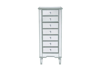 Elegant Lighting Chest from the REFLEXION collection in Antique Silver finish