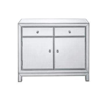 Elegant Lighting Nightstand from the REFLEXION collection in Antique Silver finish