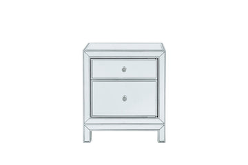 Elegant Lighting Nightstand from the REFLEXION collection in Antique Silver finish
