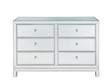 Elegant Lighting Dresser from the REFLEXION collection in Antique Silver finish