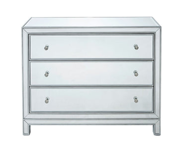 Elegant Lighting Chest from the REFLEXION collection in Antique Silver finish