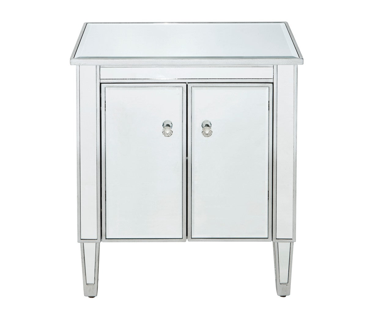 Elegant Lighting Cabinet from the REFLEXION collection in Antique Silver finish