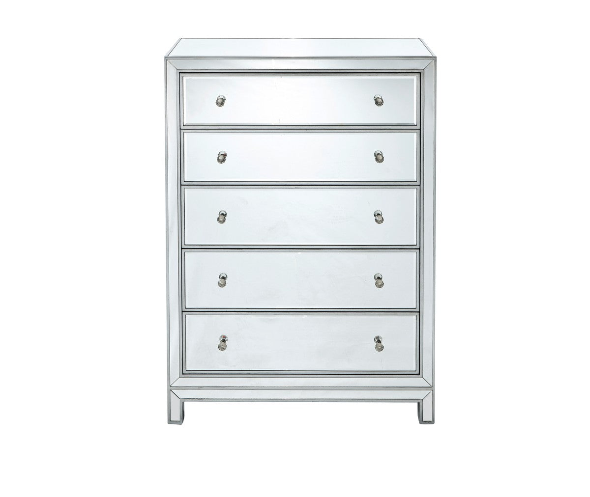 Elegant Lighting Chest from the REFLEXION collection in Antique Silver finish