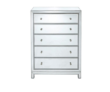 Elegant Lighting Chest from the REFLEXION collection in Antique Silver finish